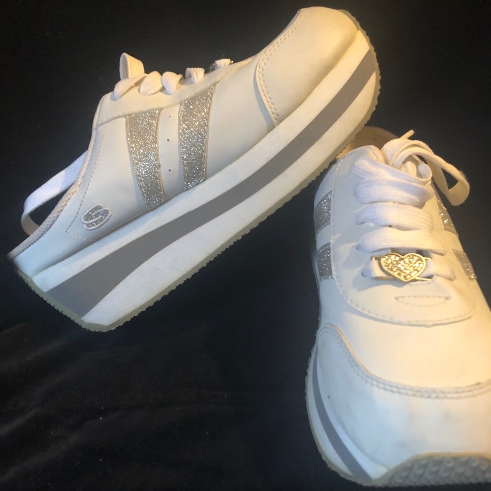 Rare Skechers Glitter Platform Mule Sneakers